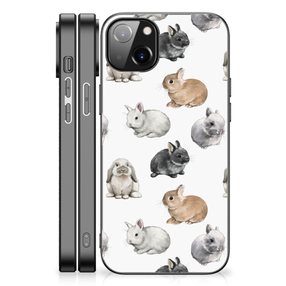 Dierenprint Telefoonhoesje voor iPhone 14 Plus Konijntjes B2C Telecom