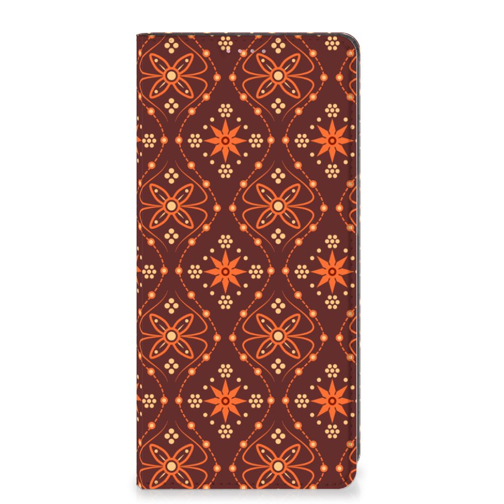 OPPO A54 5G | A74 5G | A93 5G Hoesje met Magneet Batik Brown - B2C Telecom