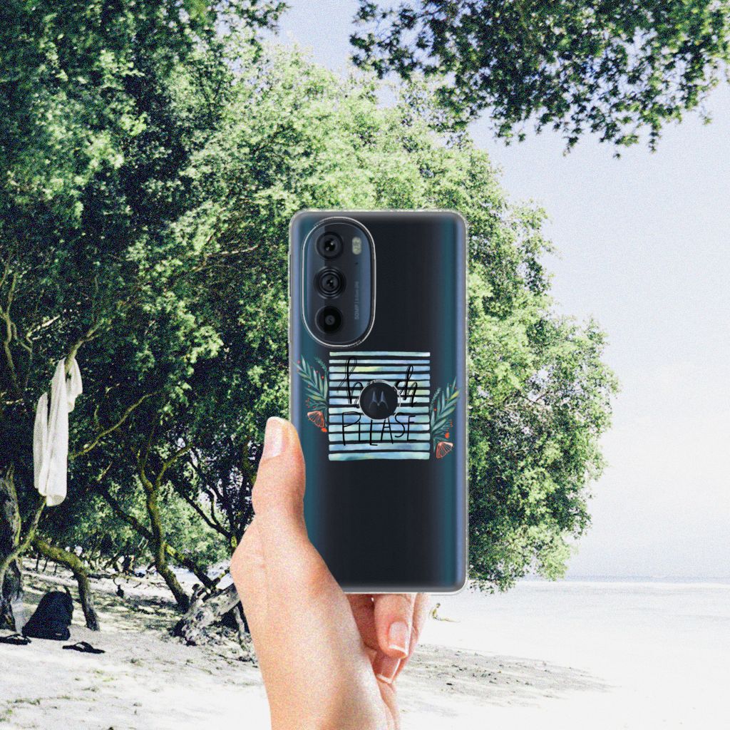 Motorola Edge 30 Pro Telefoonhoesje met Naam Boho Beach B2C Telecom