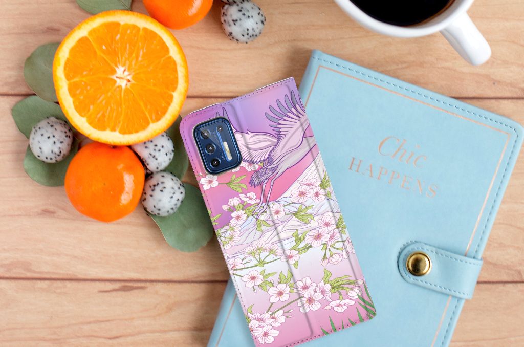 Motorola Moto G9 Plus Hoesje maken Bird Flying - B2C Telecom