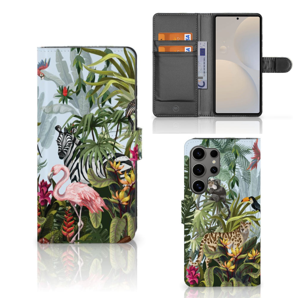 Telefoonhoesje met Pasjes voor Samsung Galaxy S25 Ultra Jungle