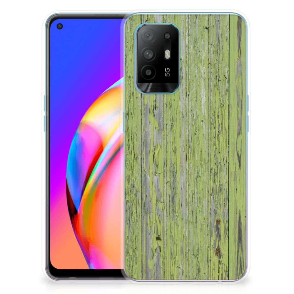 OPPO A94 5G | Reno5 Z Bumper Hoesje Green Wood B2C Telecom