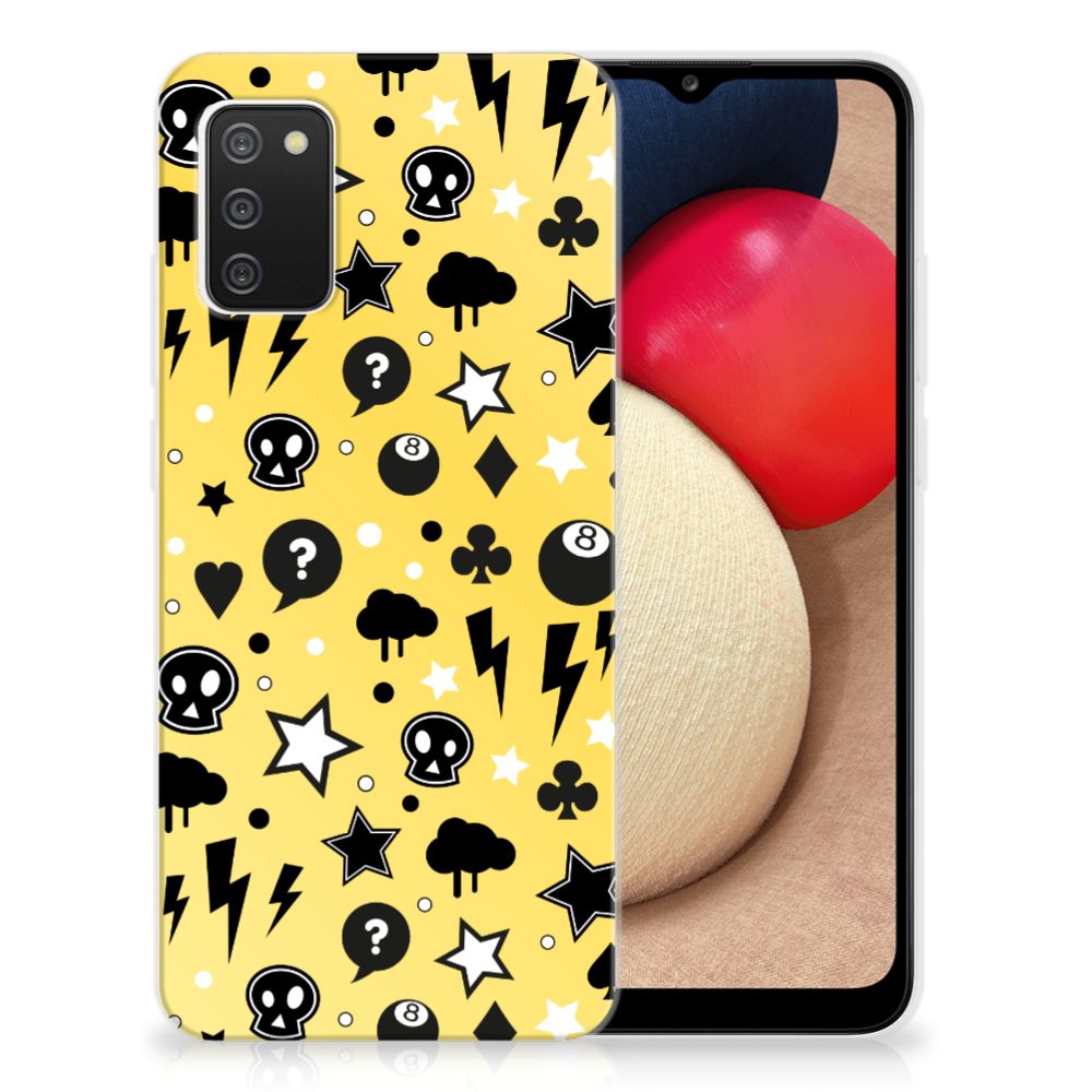 Silicone Back Case Samsung Galaxy A02s Punk Geel
