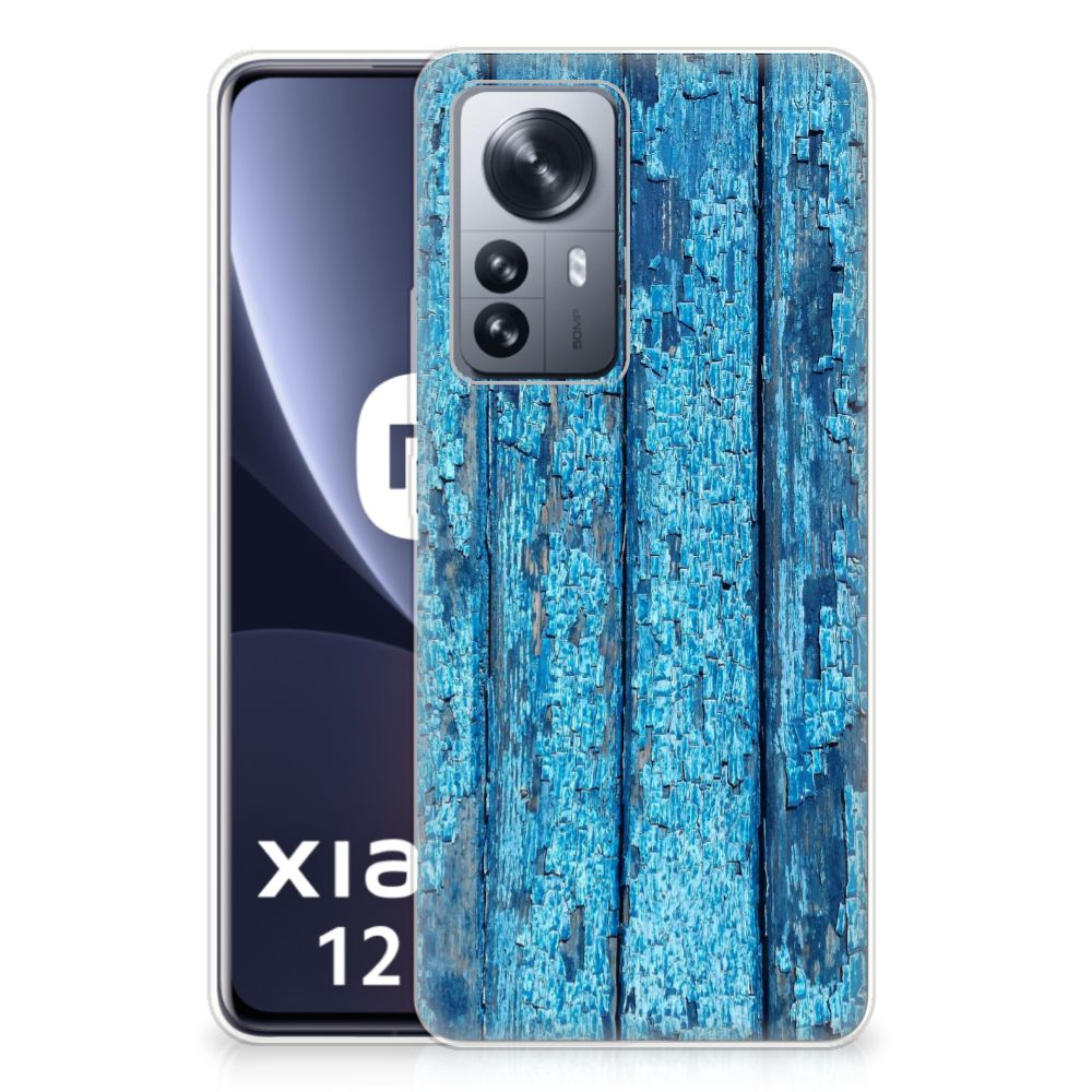 Xiaomi 12 Pro Bumper Hoesje Wood Blue B2C Telecom
