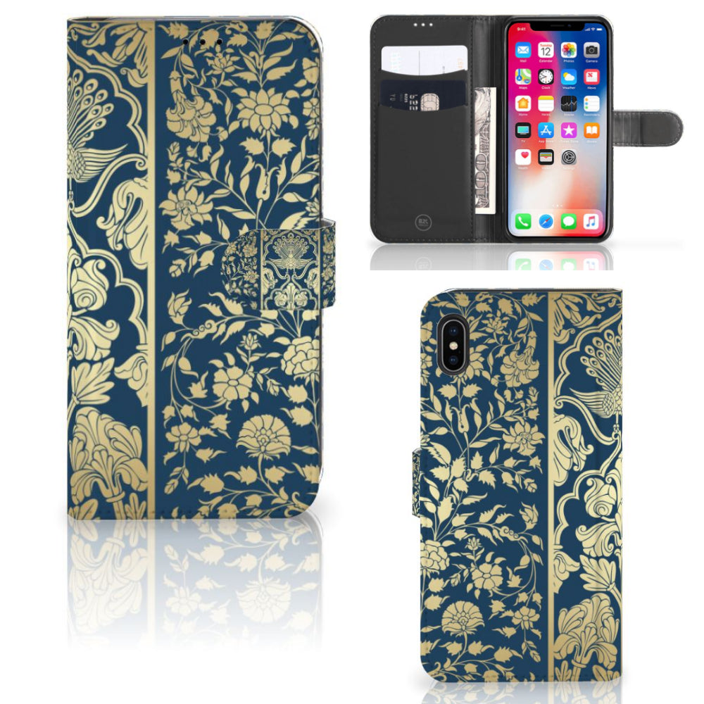 Apple iPhone Xs Max Hoesje Beige Flowers