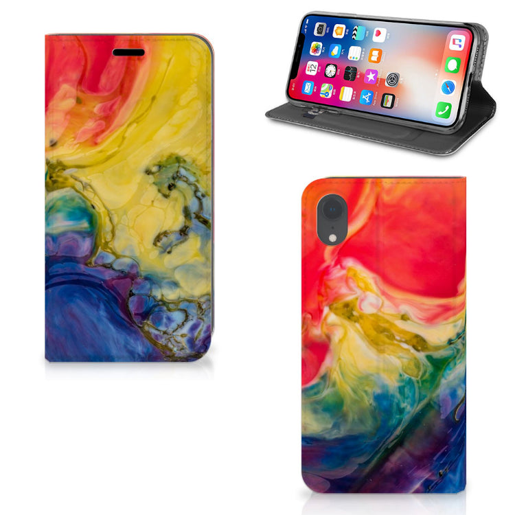 Bookcase Apple iPhone Xr Watercolor Dark