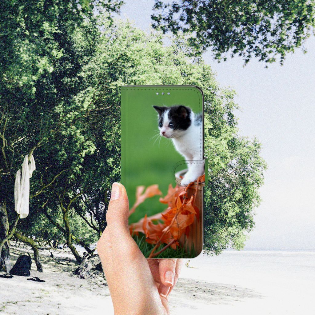 Motorola Moto G31 | G41 Telefoonhoesje met Pasjes Kitten