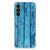 Samsung Galaxy A14 5G/4G Stevig Telefoonhoesje Wood Blue met een uniek blauw houtdesign.