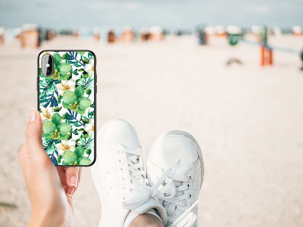 iPhone X | Xs Bloemen Hoesje Orchidee Groen B2C Telecom