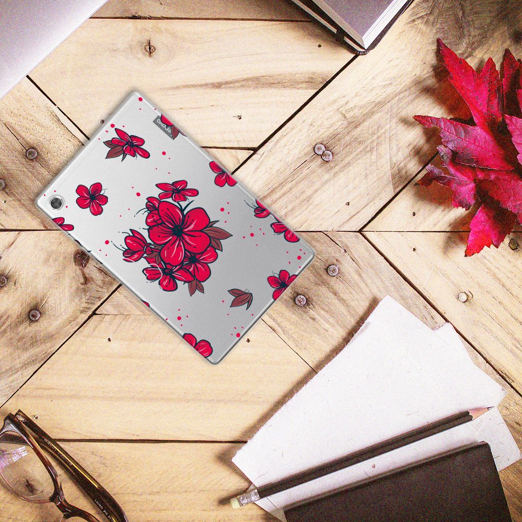 Lenovo Tab M10 Plus Siliconen Hoesje Blossom Red - B2C Telecom