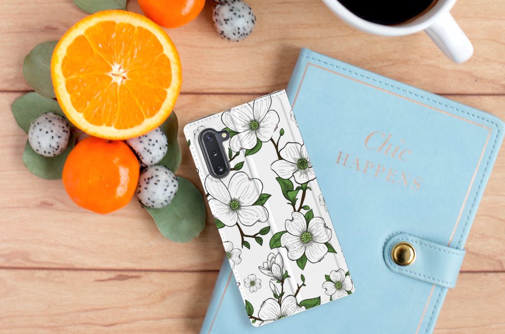 Samsung Galaxy Note 10 Smart Cover Dogwood Flowers