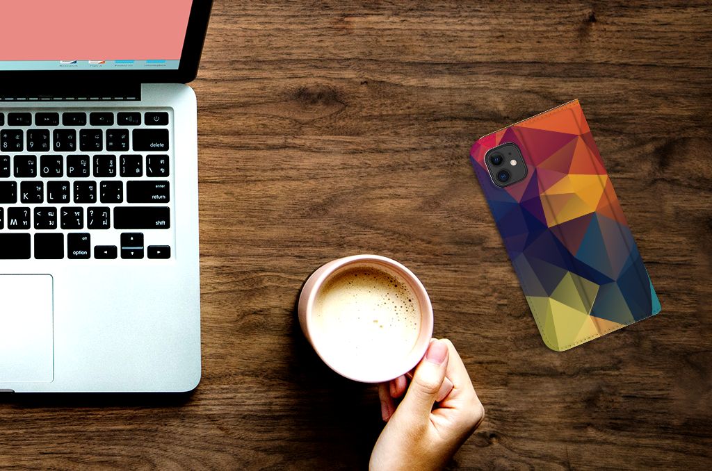 Apple iPhone 11 Stand Case Polygon Color