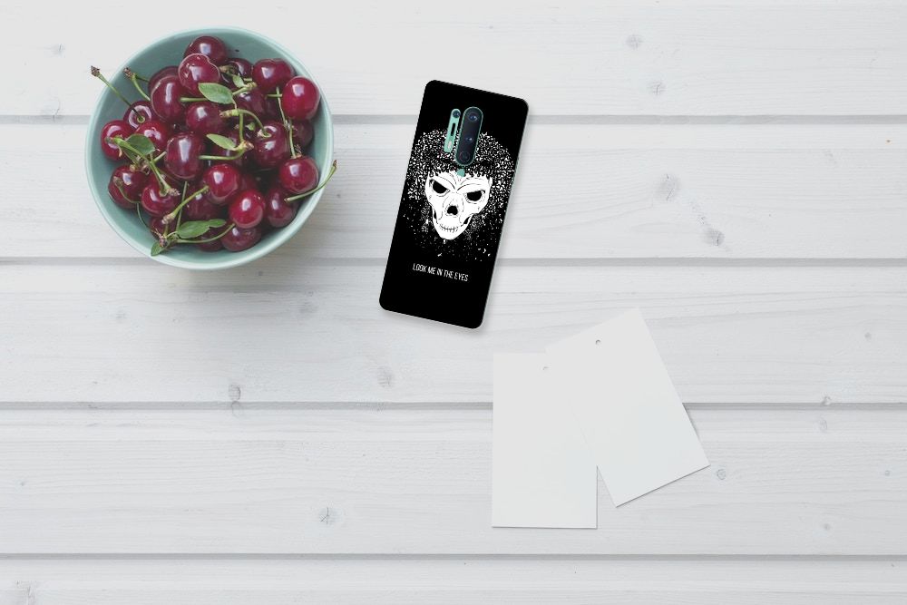 Silicone Back Case OnePlus 8 Pro Skull Hair B2C Telecom