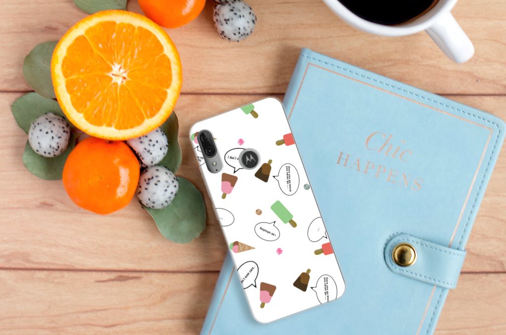Motorola Moto E6 Plus Siliconen Case IJsjes