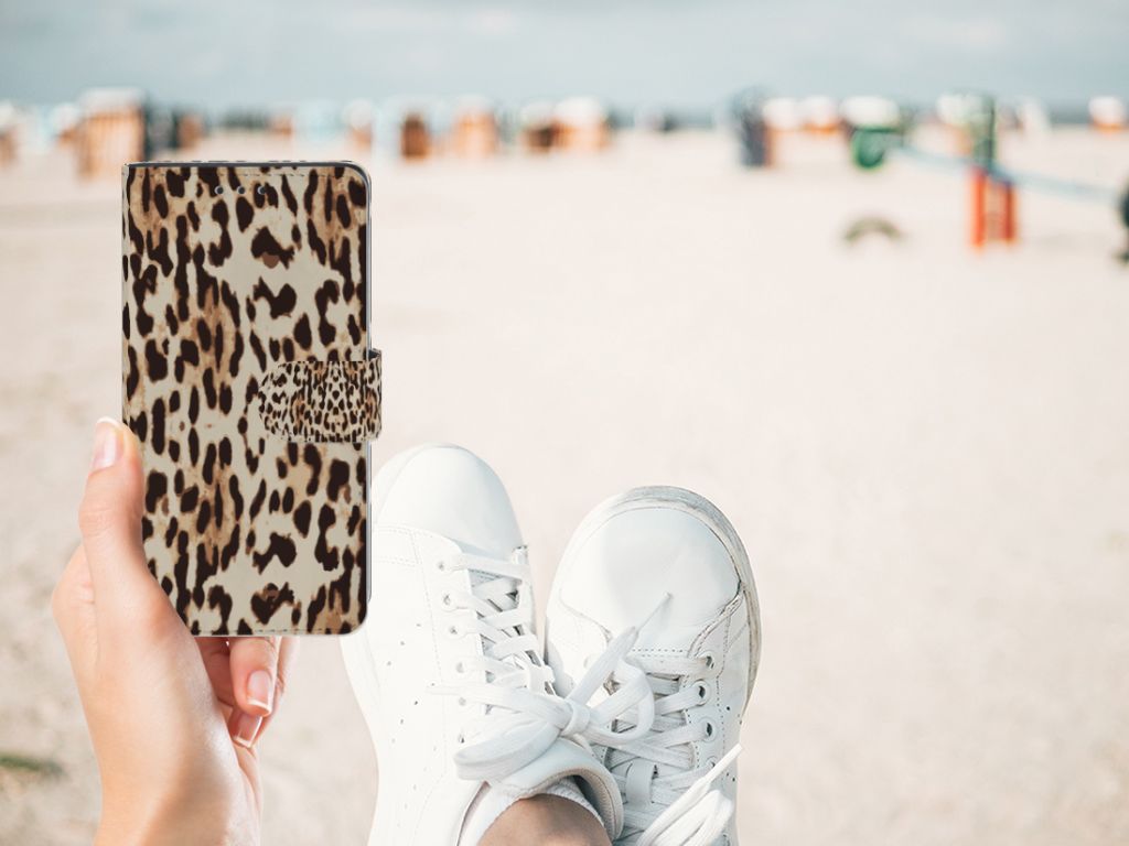 Sony Xperia Z3 Telefoonhoesje met Pasjes Leopard