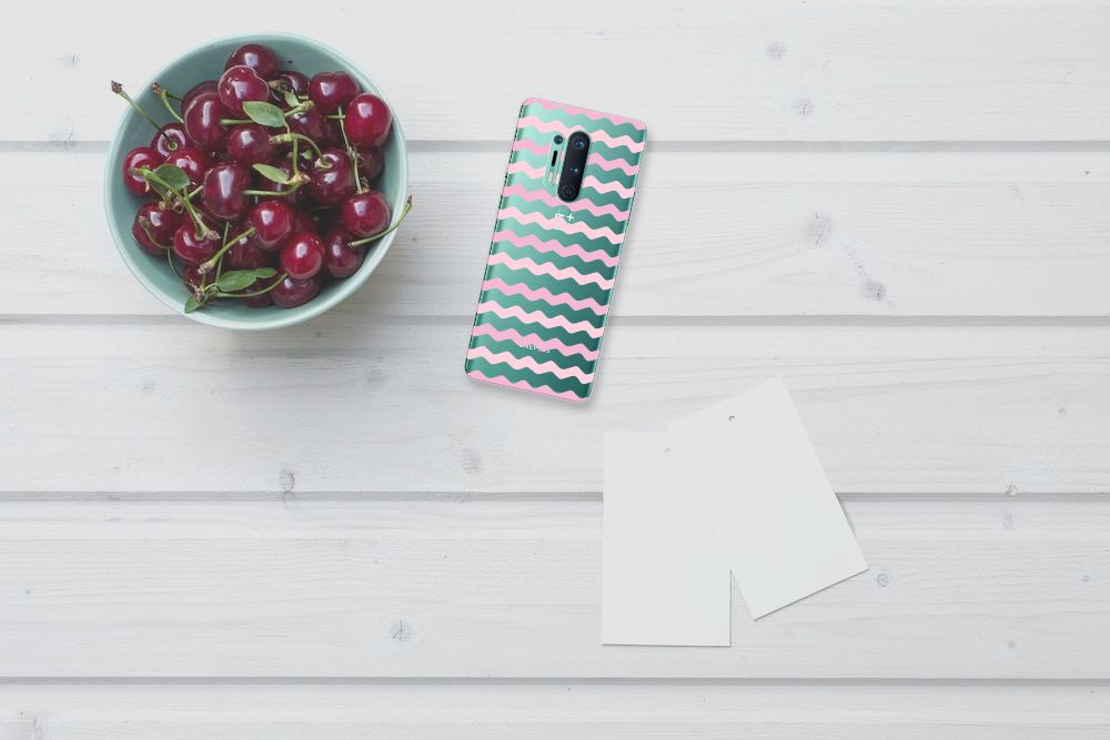 OnePlus 8 Pro TPU bumper Waves Roze B2C Telecom