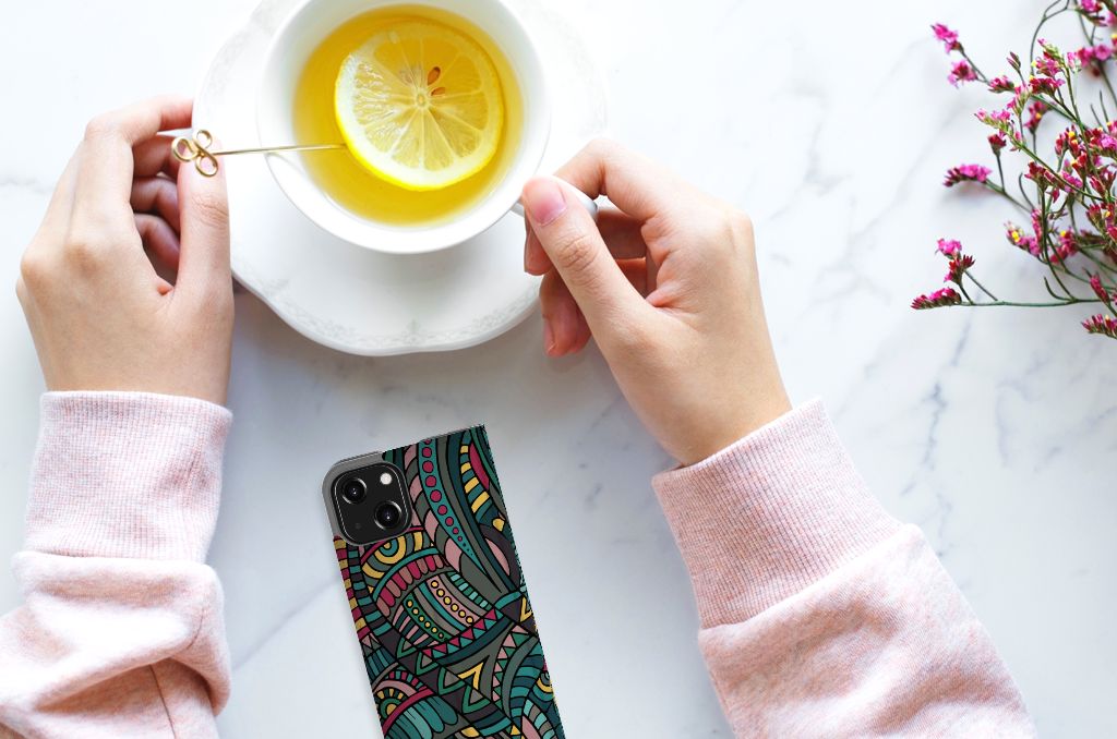 iPhone 13 Mini Hoesje met Magneet Aztec - B2C Telecom