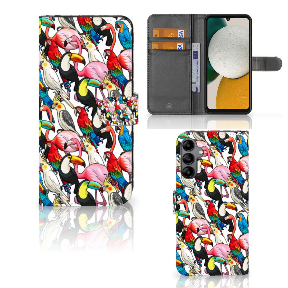 Samsung Galaxy A34 Telefoonhoesje met Pasjes Birds