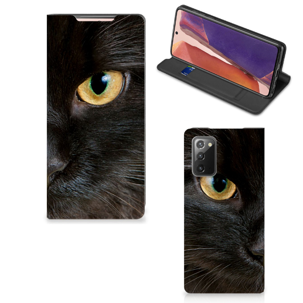 Samsung Galaxy Note20 Hoesje maken Zwarte Kat - B2C Telecom