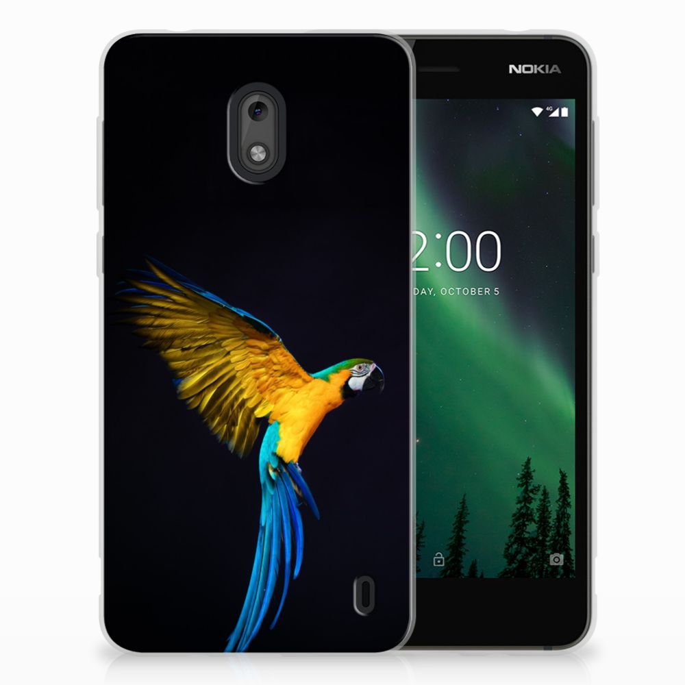 Nokia 2 TPU Hoesje Papegaai