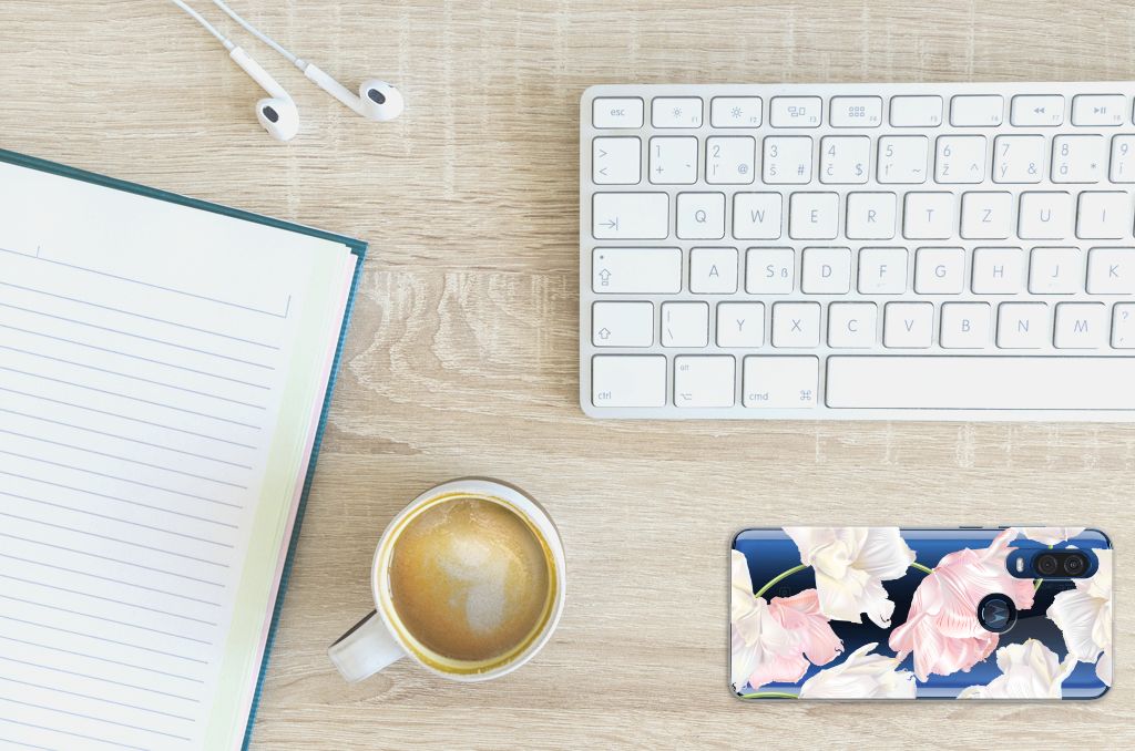 Motorola One Vision TPU Case Lovely Flowers