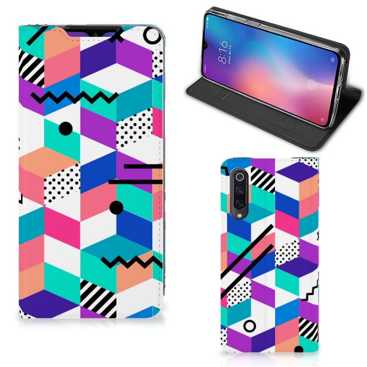 Xiaomi Mi 9 Stand Case Blokken Kleurrijk