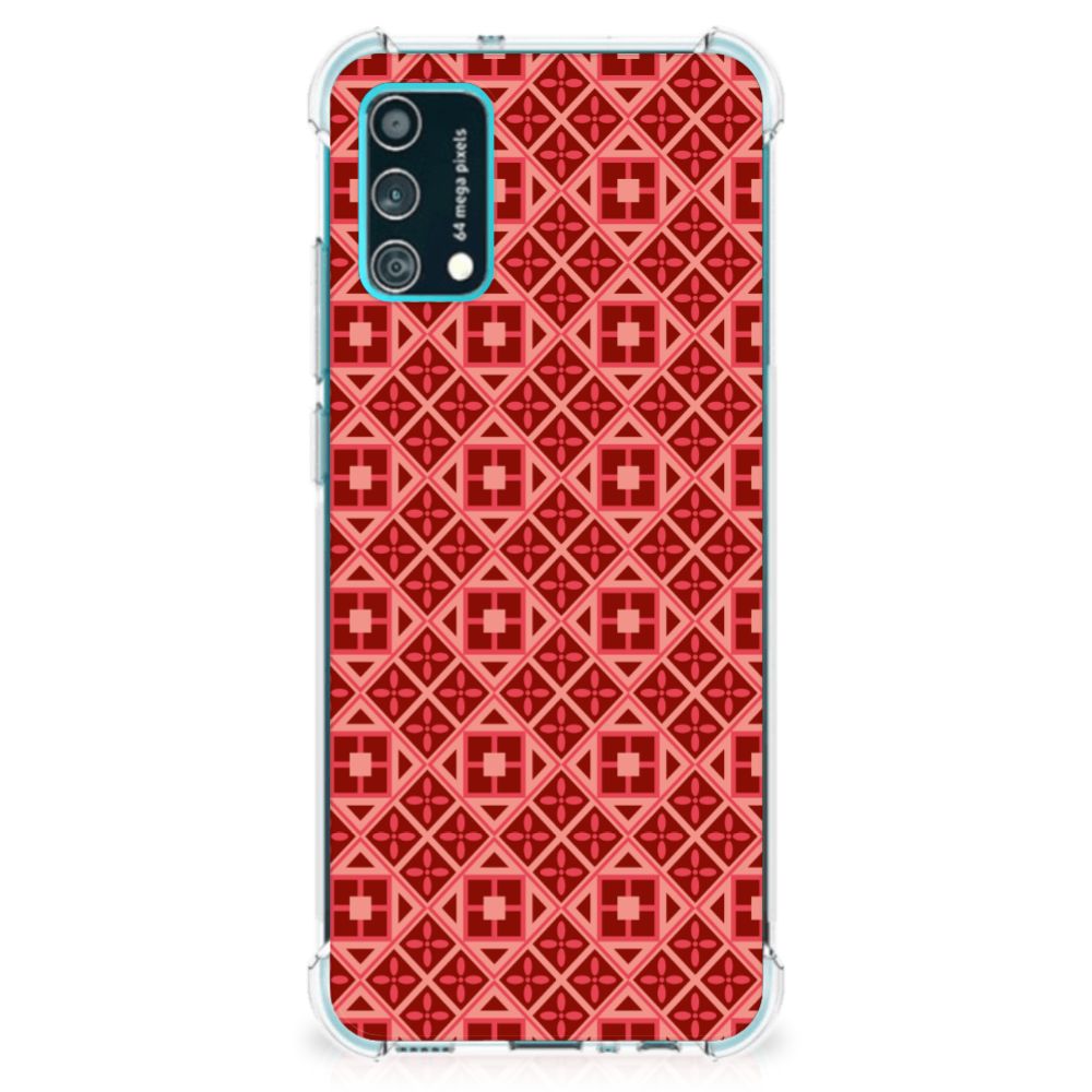 Samsung Galaxy M02s | A02s Doorzichtige Silicone Hoesje Batik Rood B2C Telecom