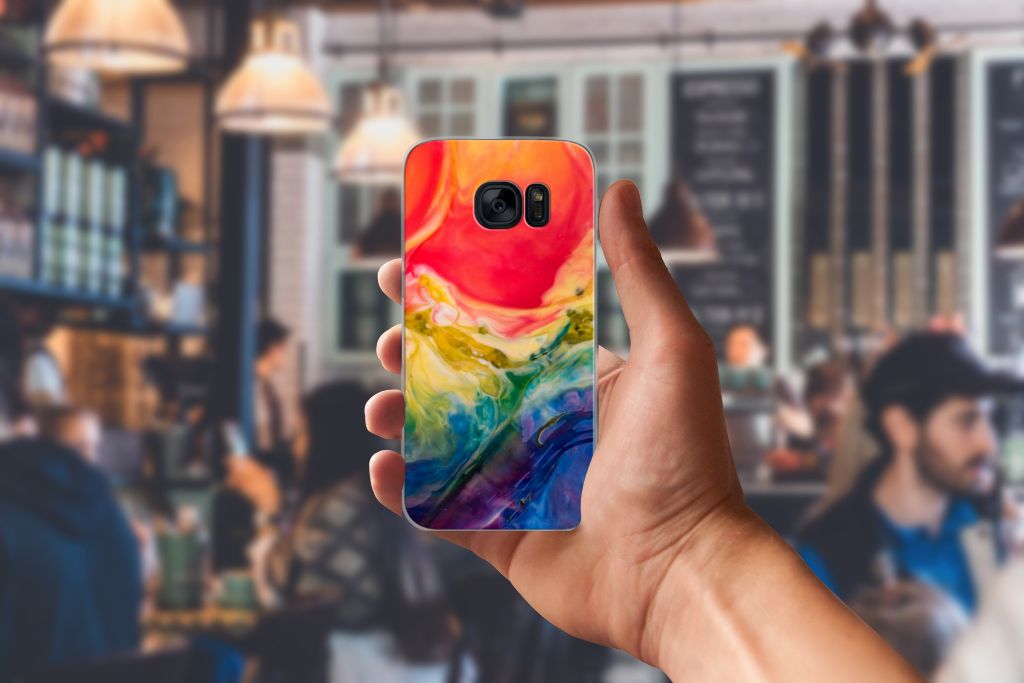 Hoesje maken Samsung Galaxy S7 Watercolor Dark