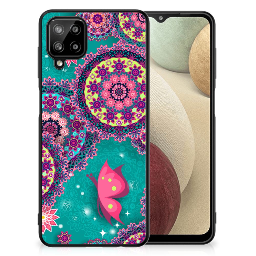 Samsung Galaxy A12 Leuk Telefoonhoesje Cirkels en Vlinders B2C Telecom
