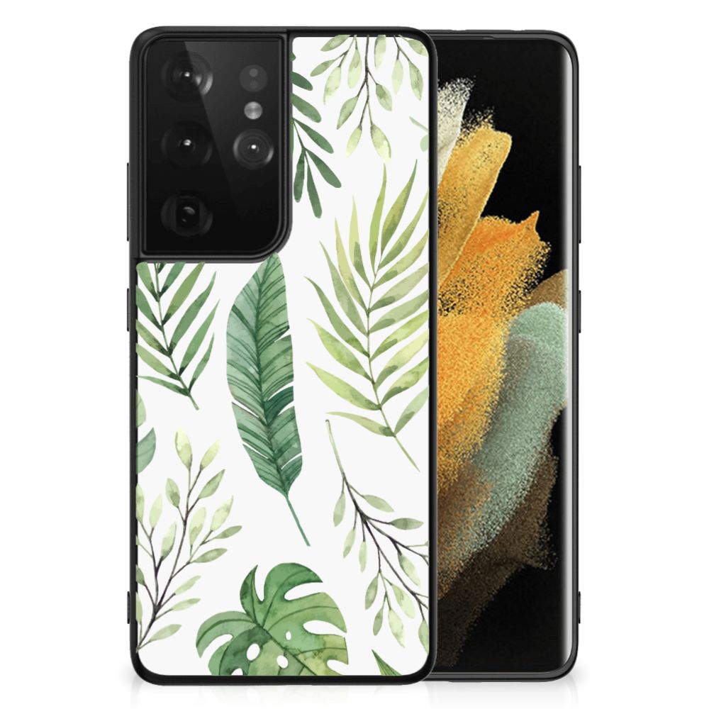 Samsung Galaxy S21 Ultra Bloemen Hoesje Leaves B2C Telecom