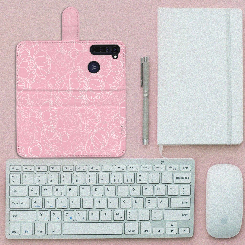Motorola Moto G Pro Hoesje White Flowers