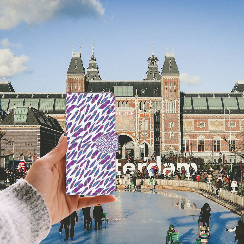 Samsung Galaxy J6 2018 Telefoon Hoesje Feathers Color