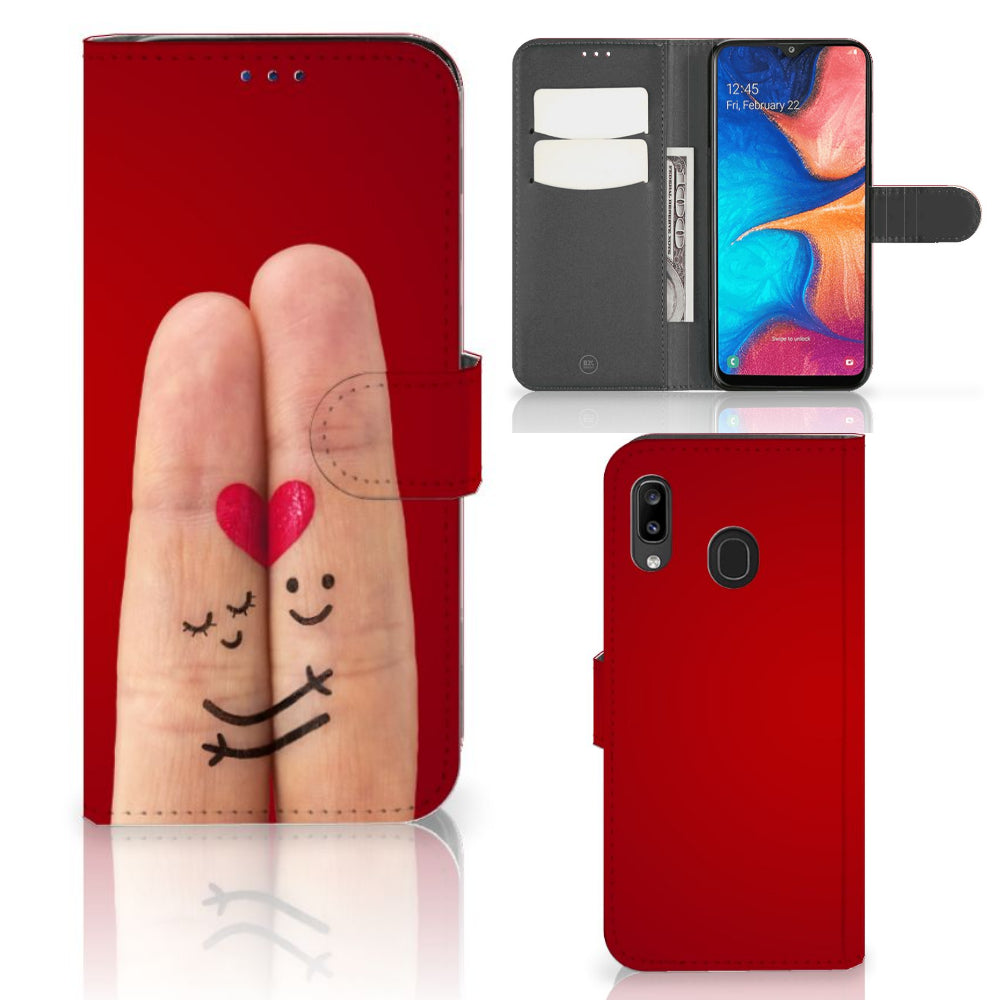 Samsung Galaxy A30 Wallet Case met Pasjes Liefde - Origineel Romantisch Cadeau