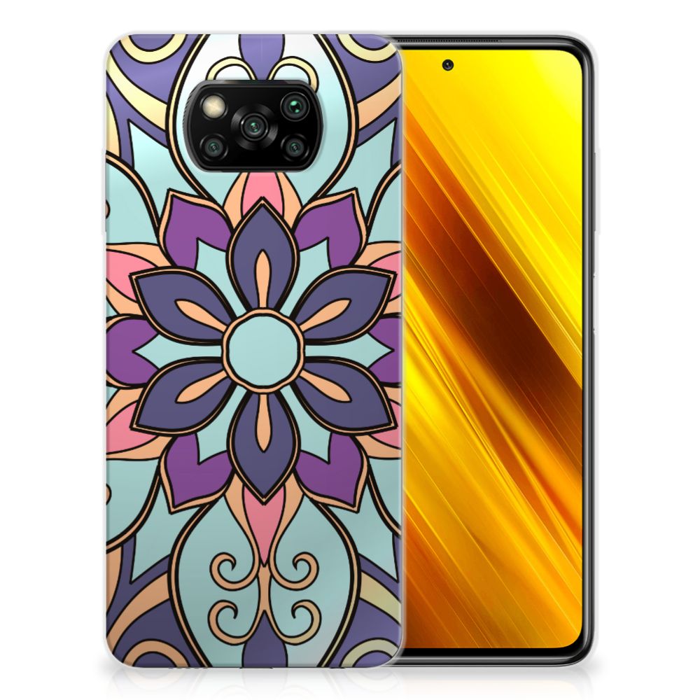 Xiaomi Poco X3 | Poco X3 Pro TPU Case Purple Flower B2C Telecom