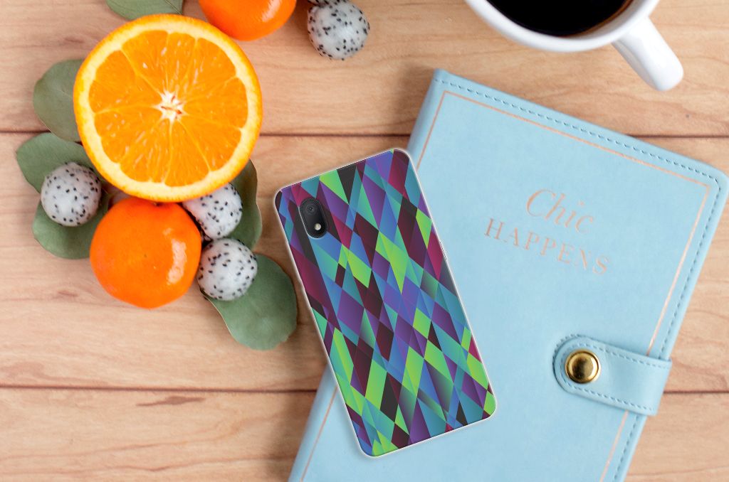 Alcatel 1B (2020) TPU Hoesje Abstract Green Blue B2C Telecom