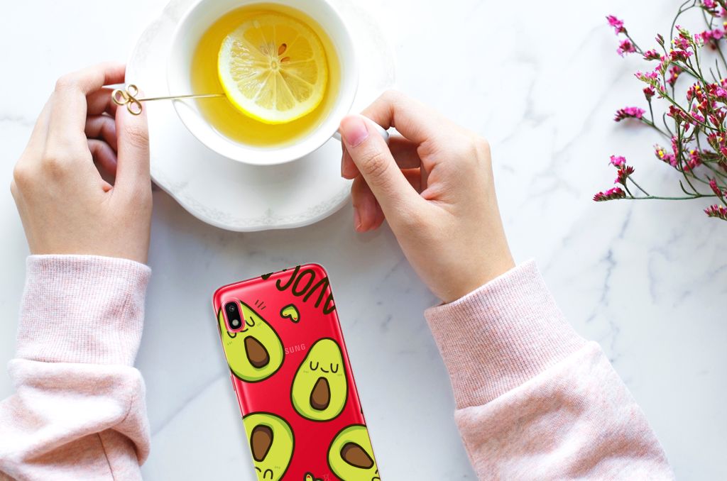 Samsung Galaxy A10 Telefoonhoesje met Naam Avocado Singing