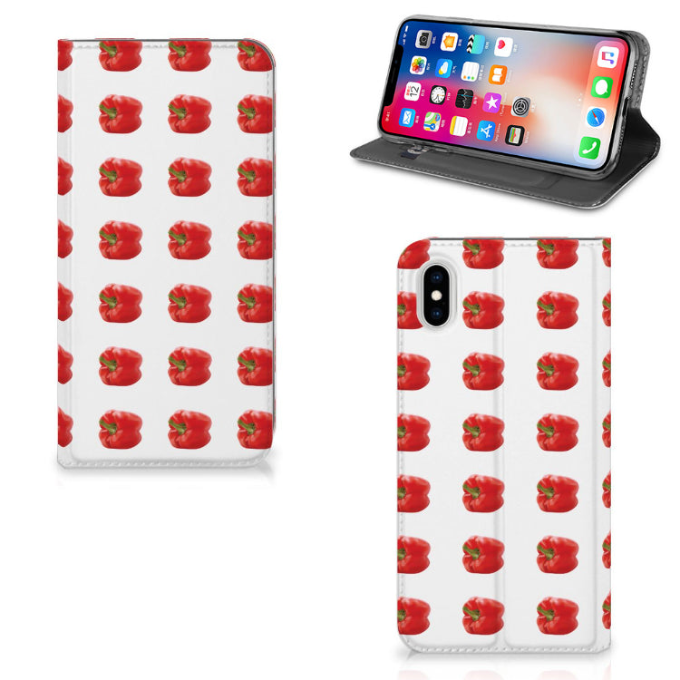 Apple iPhone Xs Max Flip Style Cover Paprika Red