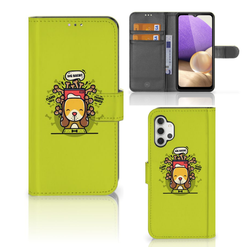 Samsung Galaxy A32 4G Leuk Hoesje Doggy Biscuit