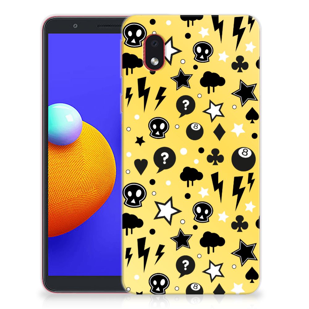 Silicone Back Case Samsung Galaxy A01 Core Punk Geel