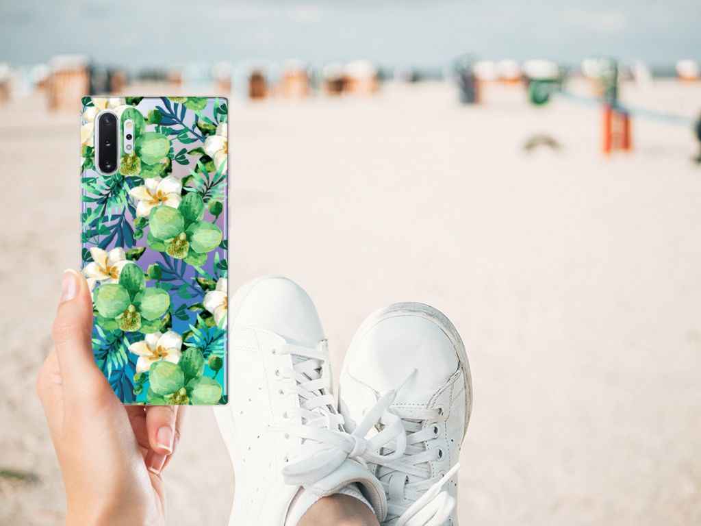 Samsung Galaxy Note 10 Plus TPU Case Orchidee Groen