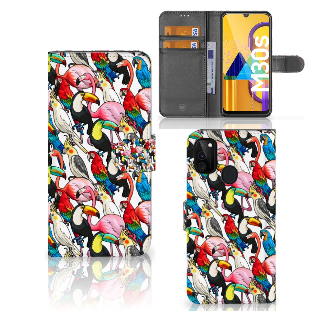 Samsung Galaxy M21 | M30s Telefoonhoesje met Pasjes Birds