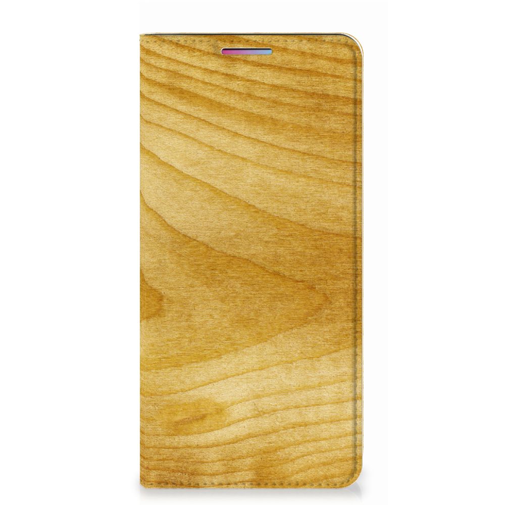 Motorola Moto G60s Book Wallet Case Licht Hout - B2C Telecom