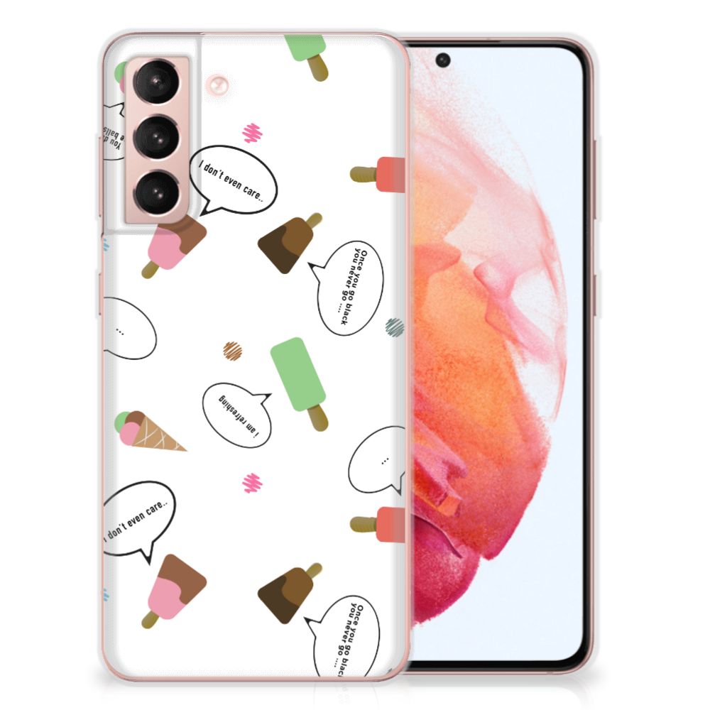 Samsung Galaxy S21 Siliconen Case IJsjes