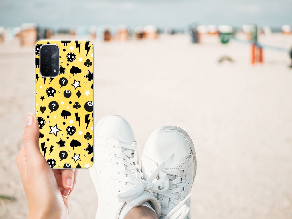 Silicone Back Case OPPO A93 5G Punk Geel B2C Telecom