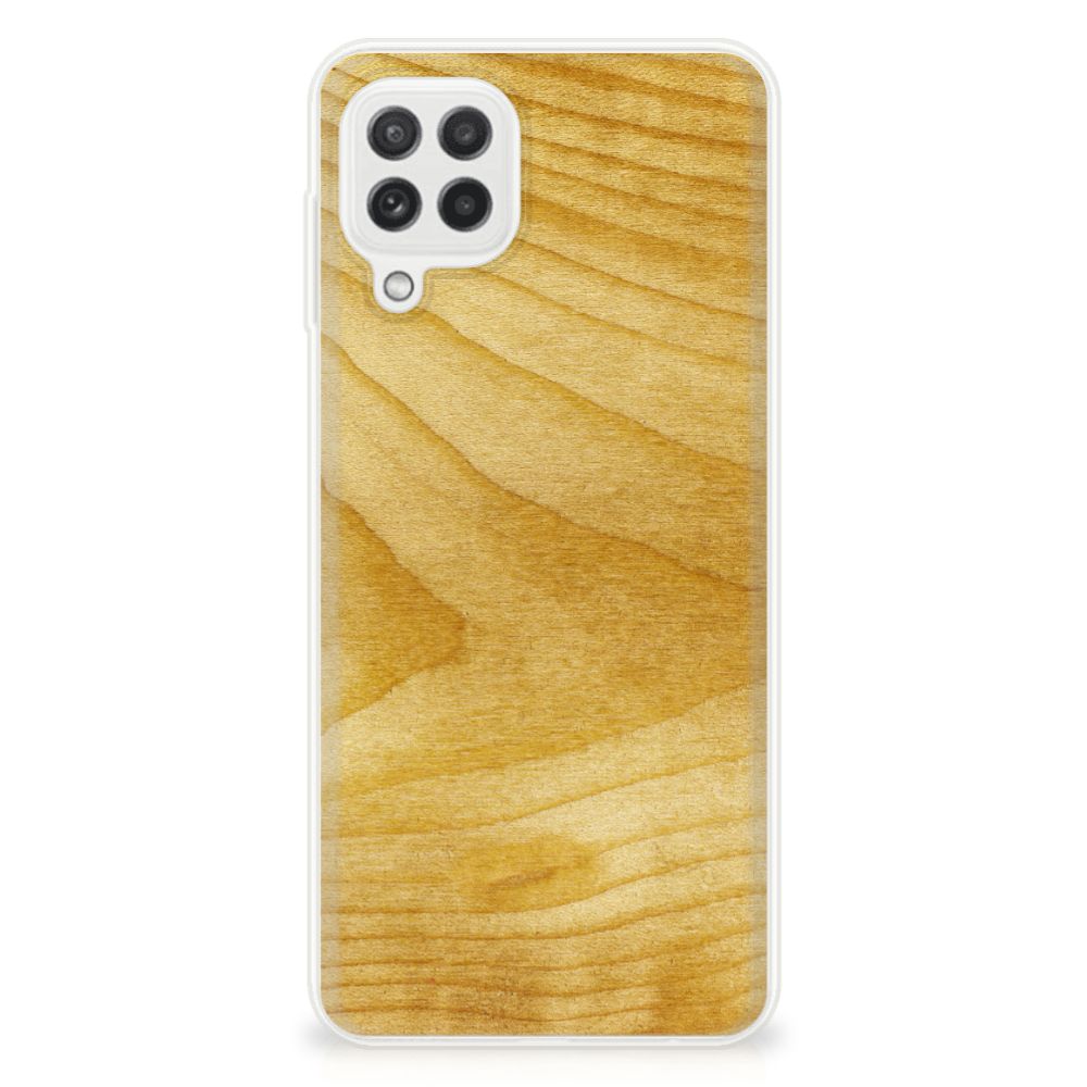 Samsung Galaxy A22 4G | M22 Bumper Hoesje Licht Hout