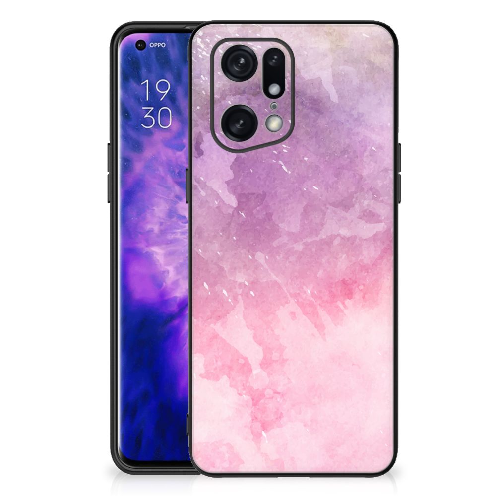 Kleurrijke Telefoonhoesje OPPO Find X5 Pro Pink Purple Paint B2C Telecom