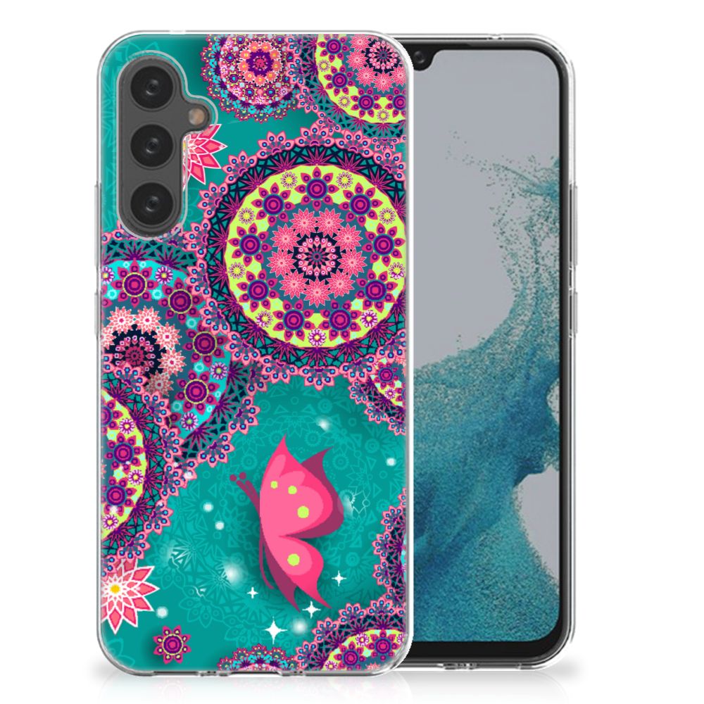 Samsung Galaxy A34 Hoesje maken Cirkels en Vlinders B2C Telecom