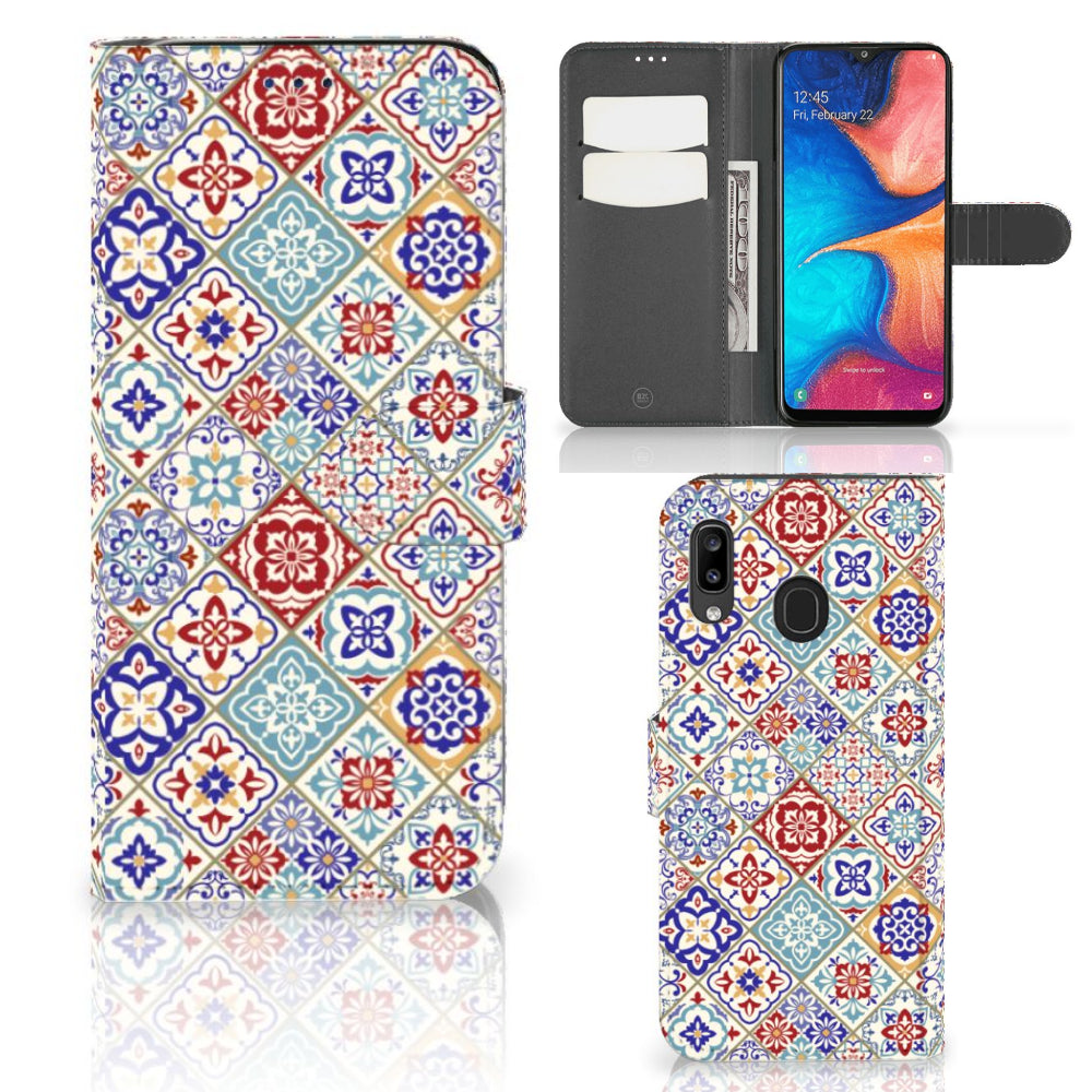 Samsung Galaxy A30 Bookcase Tiles Color