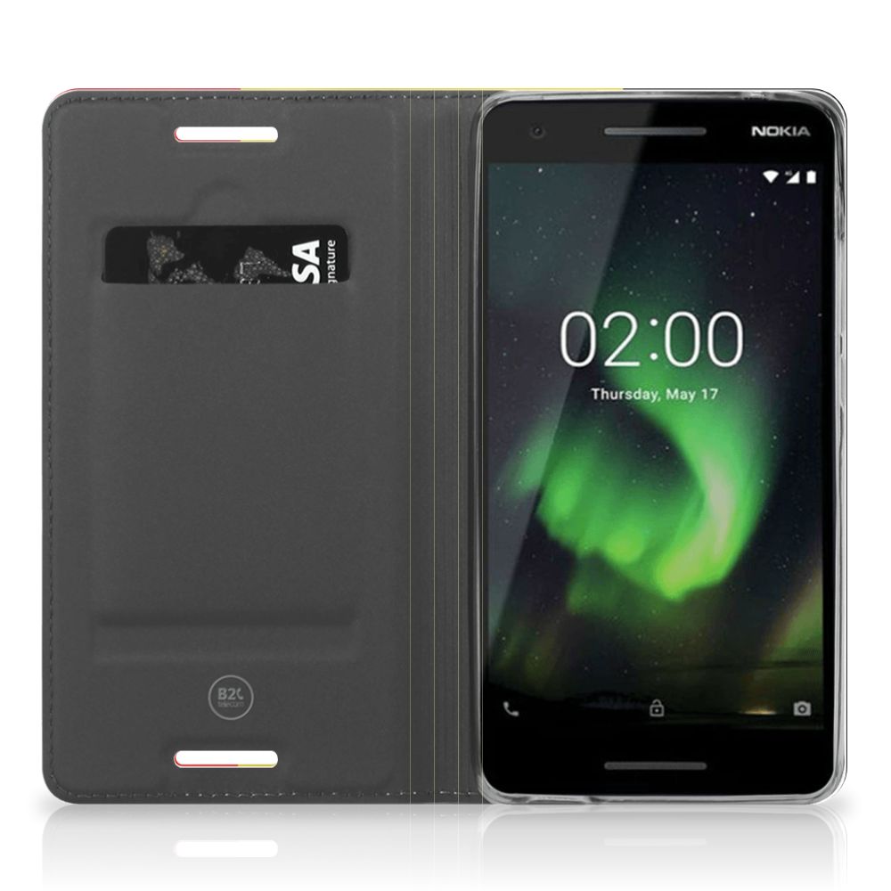 Nokia 2.1 2018 Standcase Belgische Vlag - B2C Telecom