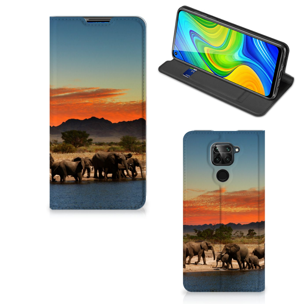 Xiaomi Redmi Note 9 Hoesje maken Olifanten - B2C Telecom